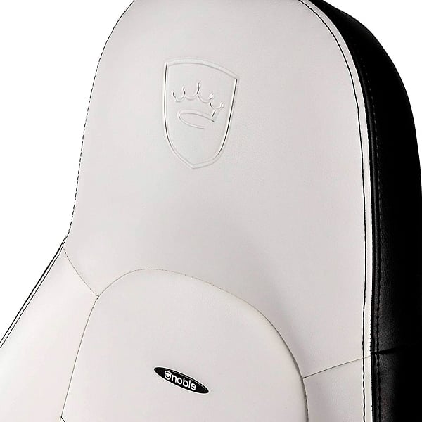 Noblechairs Icon cuero PU blanco  negro  Silla
