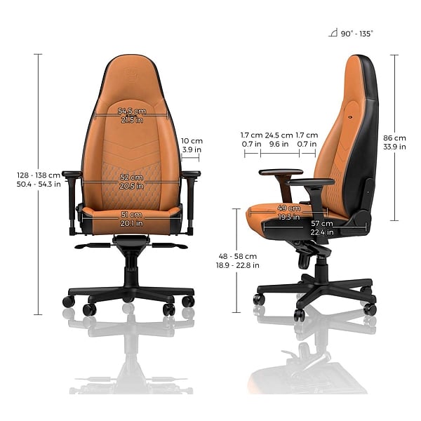 Noblechairs Icon cuero cognac  Silla