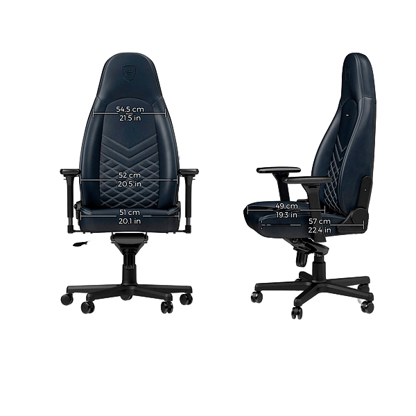 Noblechairs Icon cuero azul midnight  Silla