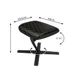 Noblechairs cuero PU negro  dorado  Reposapiés Noblechairs cuero PU negro  dorado  Reposapiés