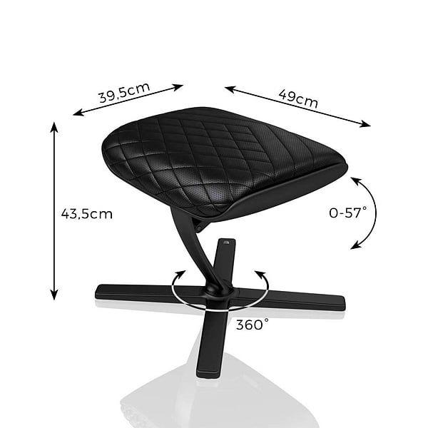 Noblechairs cuero PU negro  Reposapiés