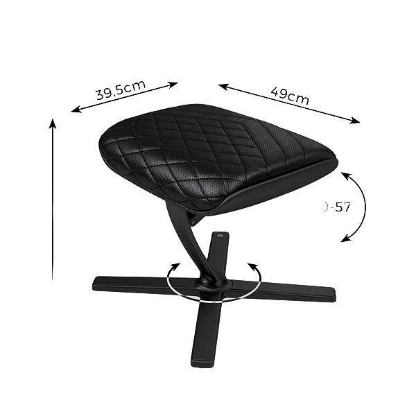 Noblechairs cuero PU negro  Reposapiés