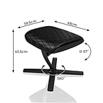 Noblechairs cuero PU negro  Reposapiés