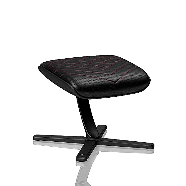 Noblechairs cuero PU negro  rojo Reposapiés