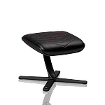 Noblechairs cuero PU negro  rojo Reposapiés