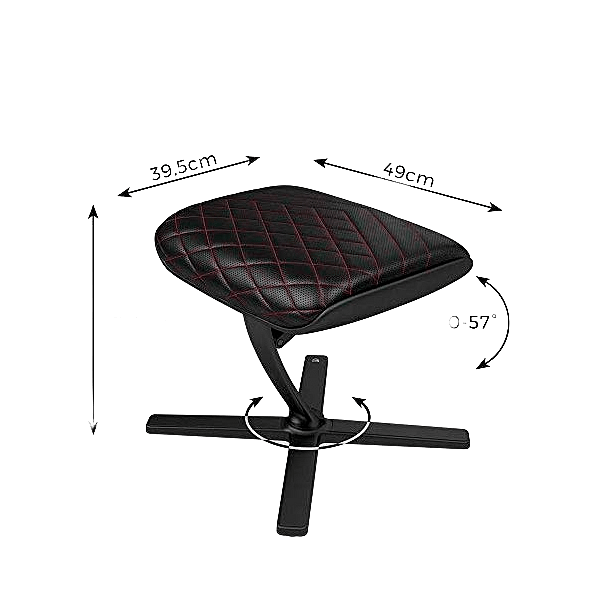 Noblechairs cuero PU negro  rojo Reposapiés