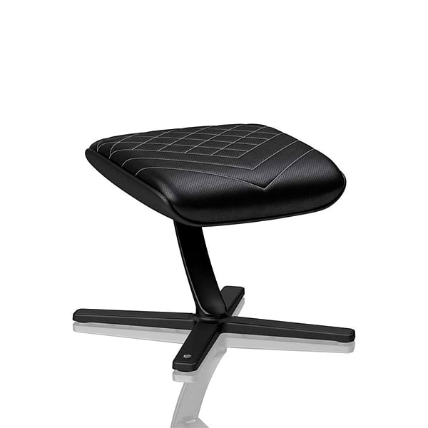 Noblechairs cuero PU negro  blanco  Reposapiés