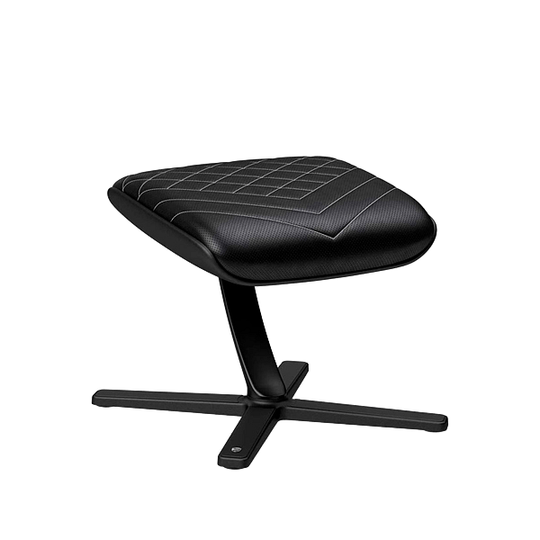 Noblechairs cuero PU negro  blanco  Reposapiés