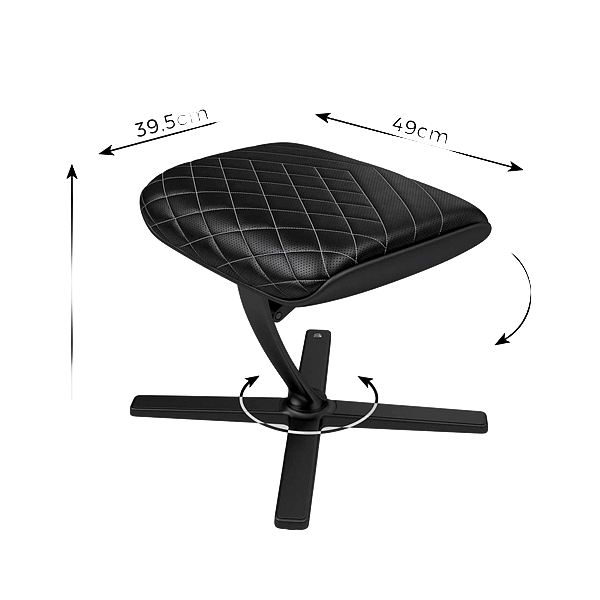 Noblechairs cuero PU negro  blanco  Reposapiés