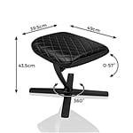 Noblechairs cuero PU negro  blanco  Reposapiés