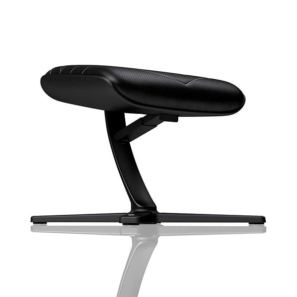 Noblechairs cuero PU negro  blanco  Reposapiés
