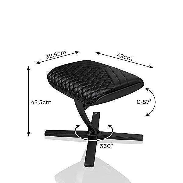 Noblechairs cuero negro  Reposapiés