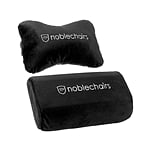 Noblechair set lumbar y cervical negro  blanco  Cojin