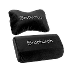 Noblechair set lumbar y cervical negro  blanco  Cojin