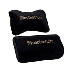Noblechair set lumbar y cervical negro  dorado  Cojin