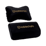 Noblechair set lumbar y cervical negro  dorado  Cojin