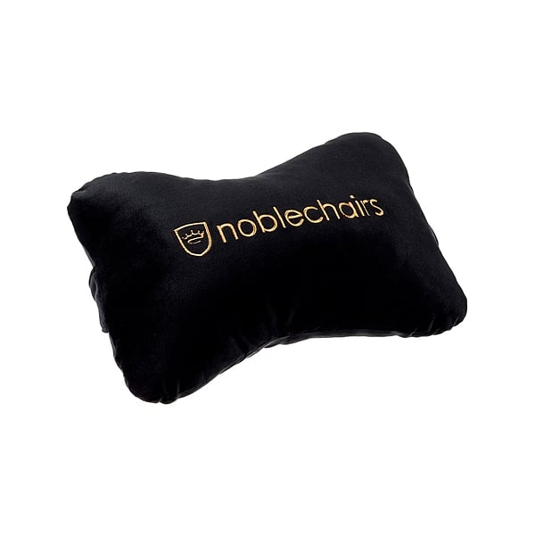 Noblechair set lumbar y cervical negro  dorado  Cojin