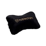 Noblechair set lumbar y cervical negro  dorado  Cojin