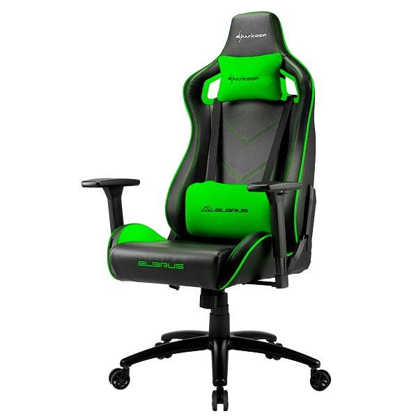 Sharkoon Elbrus 2 Black  Green  Silla