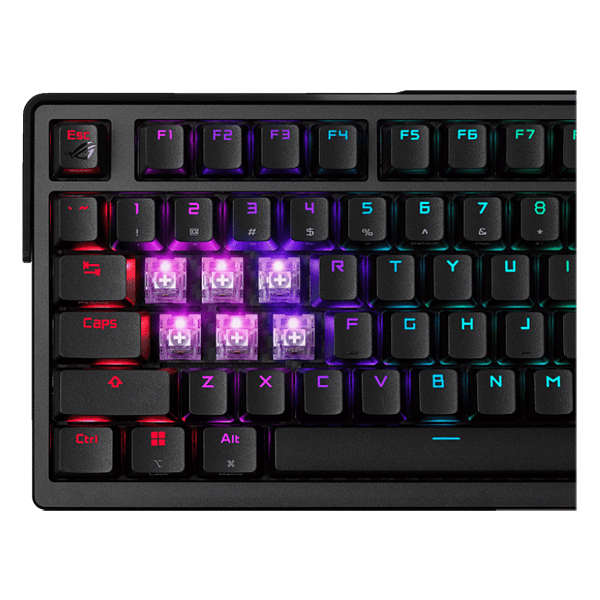 ASUS ROG Azoth Extreme 75 Teclado mecánico Inalámbrico Switches NX Snow RGB Pantalla táctil OLED Gasket Mount PBT DoubleShot
