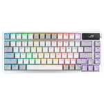 ASUS ROG Azoth Moonlight White 75 Teclado mecánico Inalámbrico Switches ROG NX Snow Hotswappable Pantalla OLED Gasket Mount PBT DoubleShot