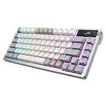 ASUS ROG Azoth Moonlight White 75 Teclado mecánico Inalámbrico Switches ROG NX Snow Hotswappable Pantalla OLED Gasket Mount PBT DoubleShot