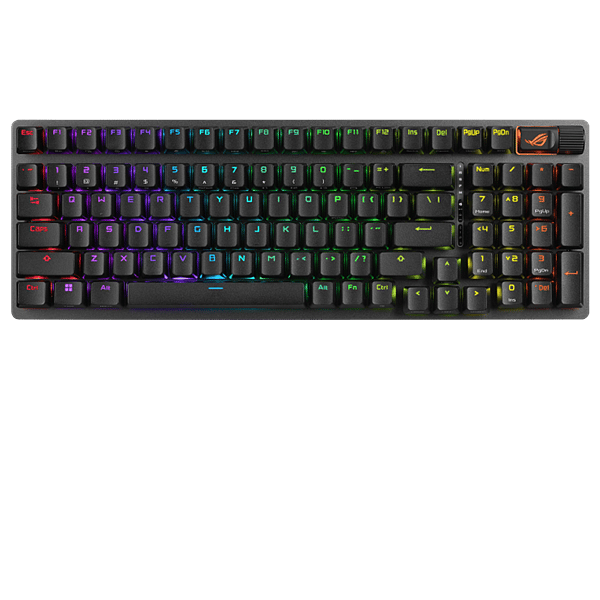 ASUS ROG Strix Scope II 96 Teclado mecánico Inalámbrico gaming Switches ópticos ROG NX Storm RGB Keycaps PBT DoubleShot