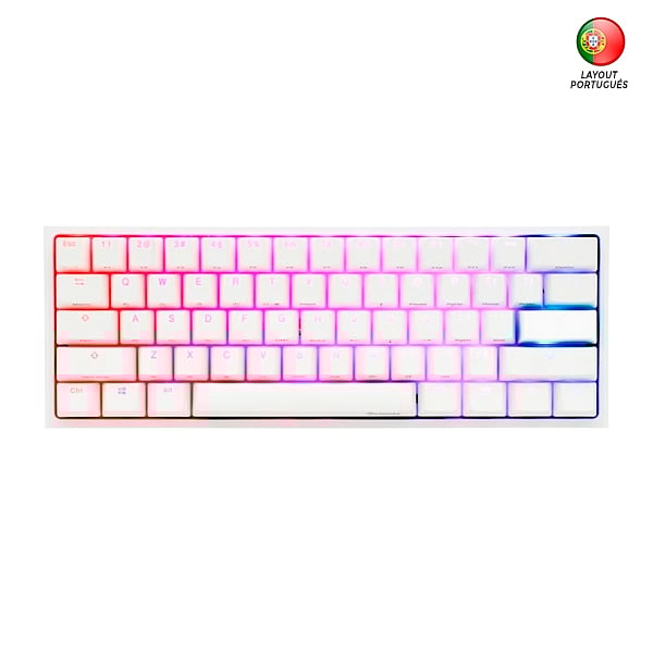 Ducky One 2 Mini Pure White RGB MX Brown Layout PT  Teclado