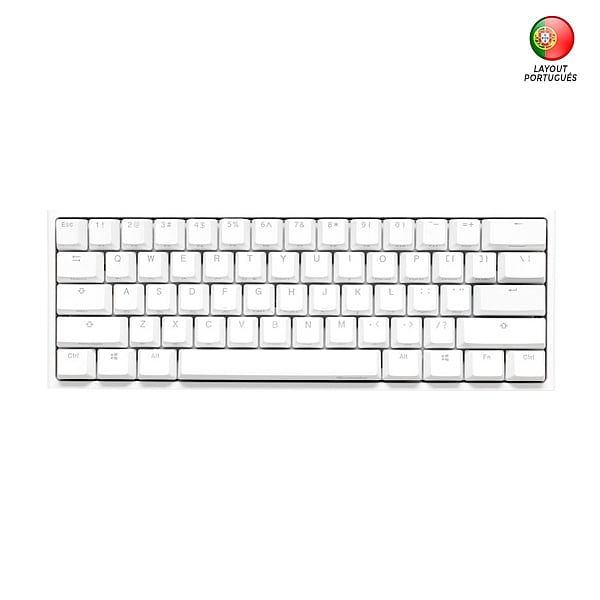 Ducky One 2 Mini Pure White RGB MX Brown Layout PT  Teclado