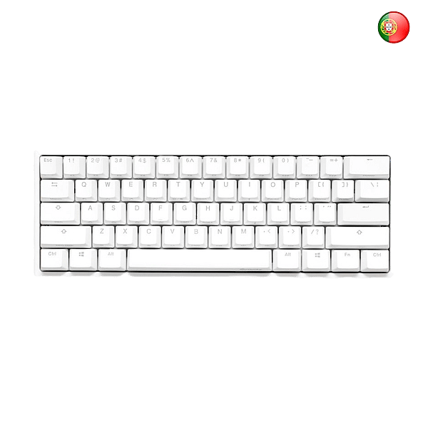 Ducky One 2 Mini Pure White RGB MX Brown Layout PT  Teclado
