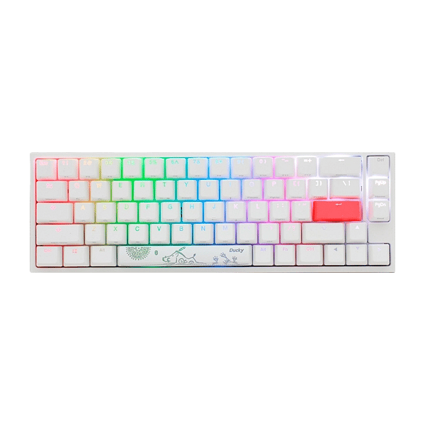 Ducky One 2 SF White RGB MX Red Layout ES  Teclado