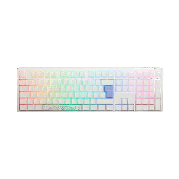 Ducky ONE 3 Classic FullSize Pure White Hotswappable MXSilent Red RGB PBT  Teclado