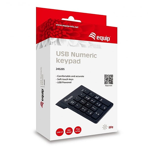 Equip teclado numerico USB negro  Teclado