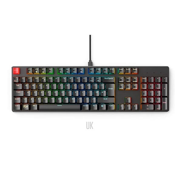 Glorious PC Gaming Race Keycaps ABS 105 Negro Layout UK