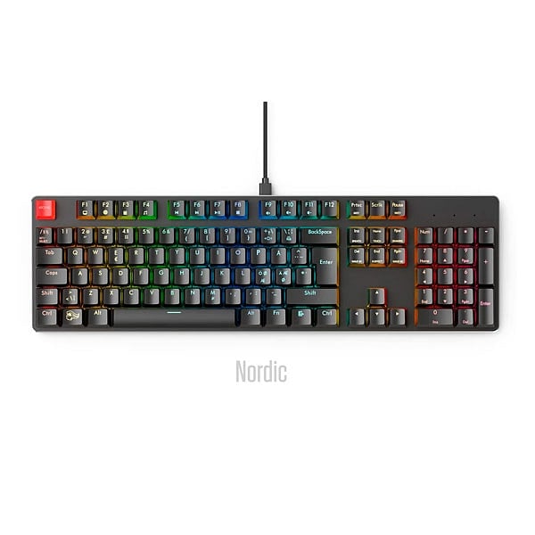 Glorious PC Gaming Race Keycaps ABS 105 Negro Layout NO
