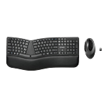 Kensington Pro Fit Ergo Ergonómico Teclado y Ratón  Distribución de Teclas en Español Ratón Ergo  Modo Dual 24 GHz y Bluetooh Compatible con Chrome y macOS
