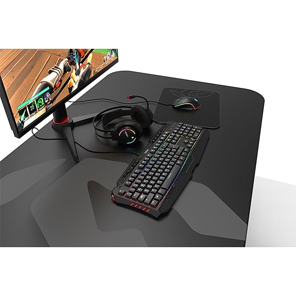 Krom Kritic combo gaming Teclado  Auriculares  Ratón  Alfombrilla  Pack Periféricos