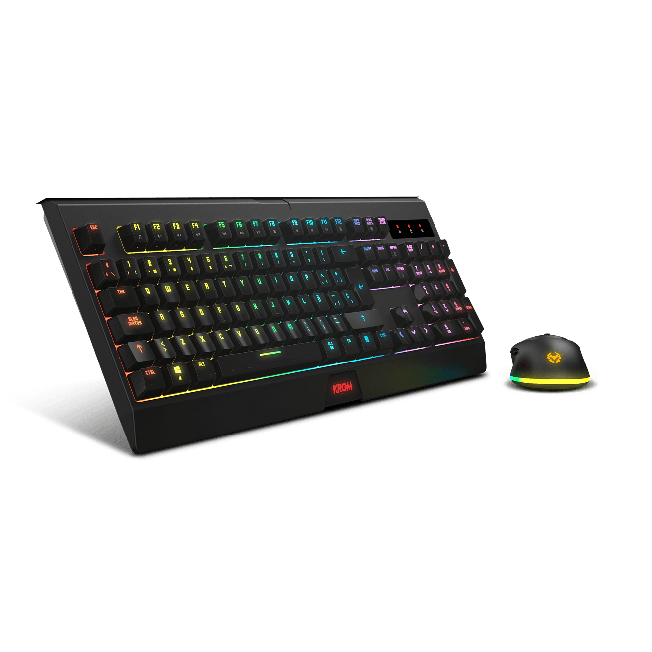 KROM KABALA Kit Teclado y Ratón Wireless RGB
