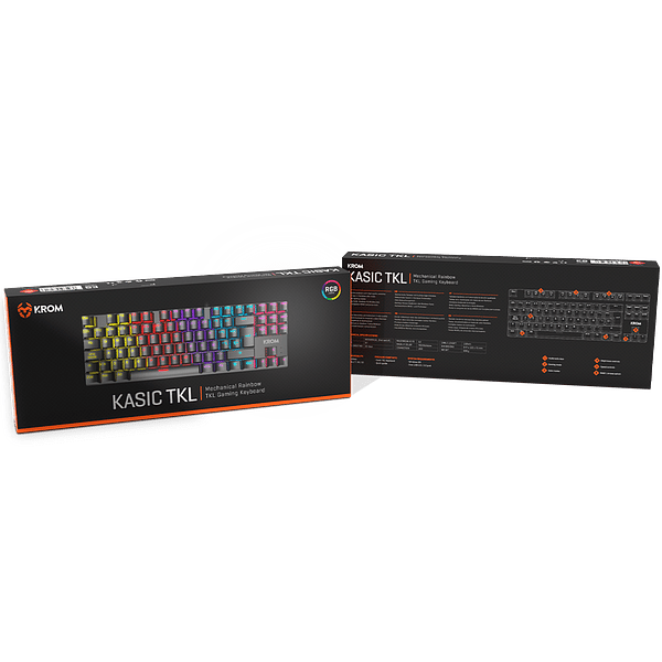 Krom Kasic RGB Gaming  Teclado mecánico TKL Switches Red AntiGhosting