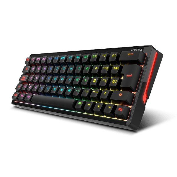 Krom Kreator  Teclado mecánico Gaming 60 RGB PBT Lubricated Switches AntiGhosting Hotswap