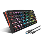 Krom Kreator  Teclado mecánico Gaming 60 RGB PBT Lubricated Switches AntiGhosting Hotswap
