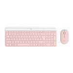 Logitech MK470 Combinación Teclado  Ratón Inalámbricos Rosa compacto y silencioso  Teclado y ratón