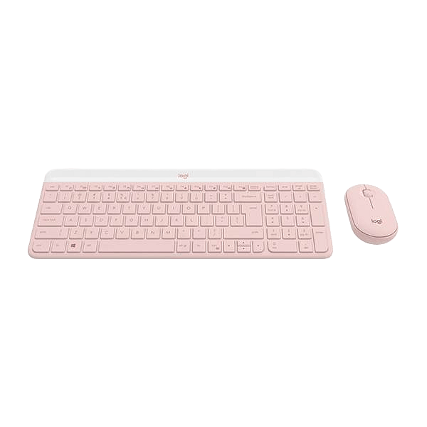 Logitech MK470 Combinación Teclado  Ratón Inalámbricos Rosa compacto y silencioso  Teclado y ratón
