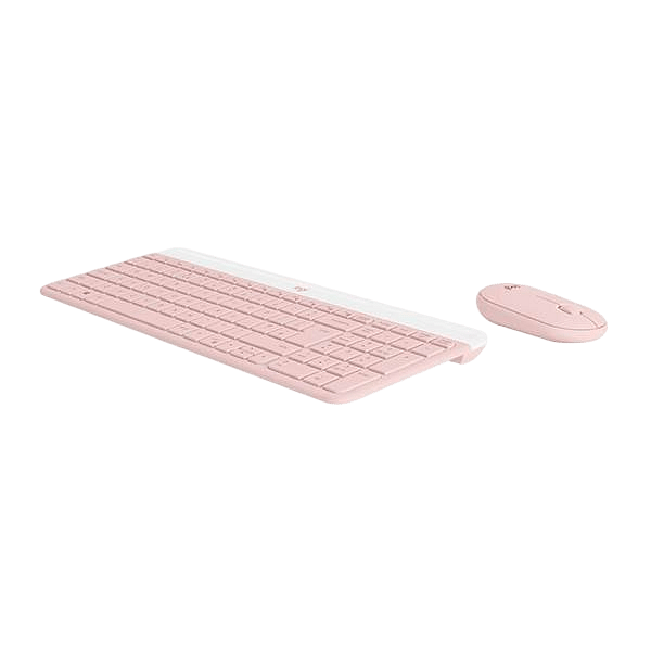 Logitech MK470 Combinación Teclado  Ratón Inalámbricos Rosa compacto y silencioso  Teclado y ratón