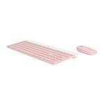 Logitech MK470 Combinación Teclado  Ratón Inalámbricos Rosa compacto y silencioso  Teclado y ratón