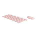 Logitech MK470 Combinación Teclado  Ratón Inalámbricos Rosa compacto y silencioso  Teclado y ratón