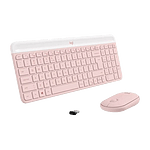 Logitech MK470 Combinación Teclado  Ratón Inalámbricos Rosa compacto y silencioso  Teclado y ratón