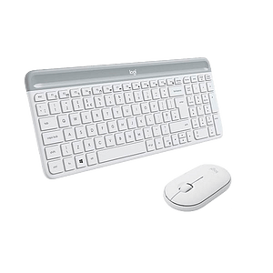 Logitech MK470 Combinación Teclado  Ratón Inalámbricos Blanco compacto y silencioso  Teclado y ratón