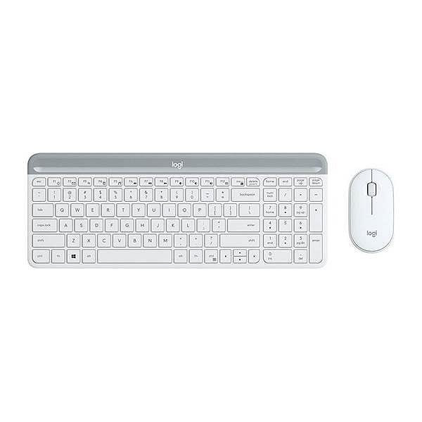 Logitech MK470 Combinación Teclado  Ratón Inalámbricos Blanco compacto y silencioso  Teclado y ratón