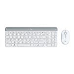 Logitech MK470 Combinación Teclado  Ratón Inalámbricos Blanco compacto y silencioso  Teclado y ratón